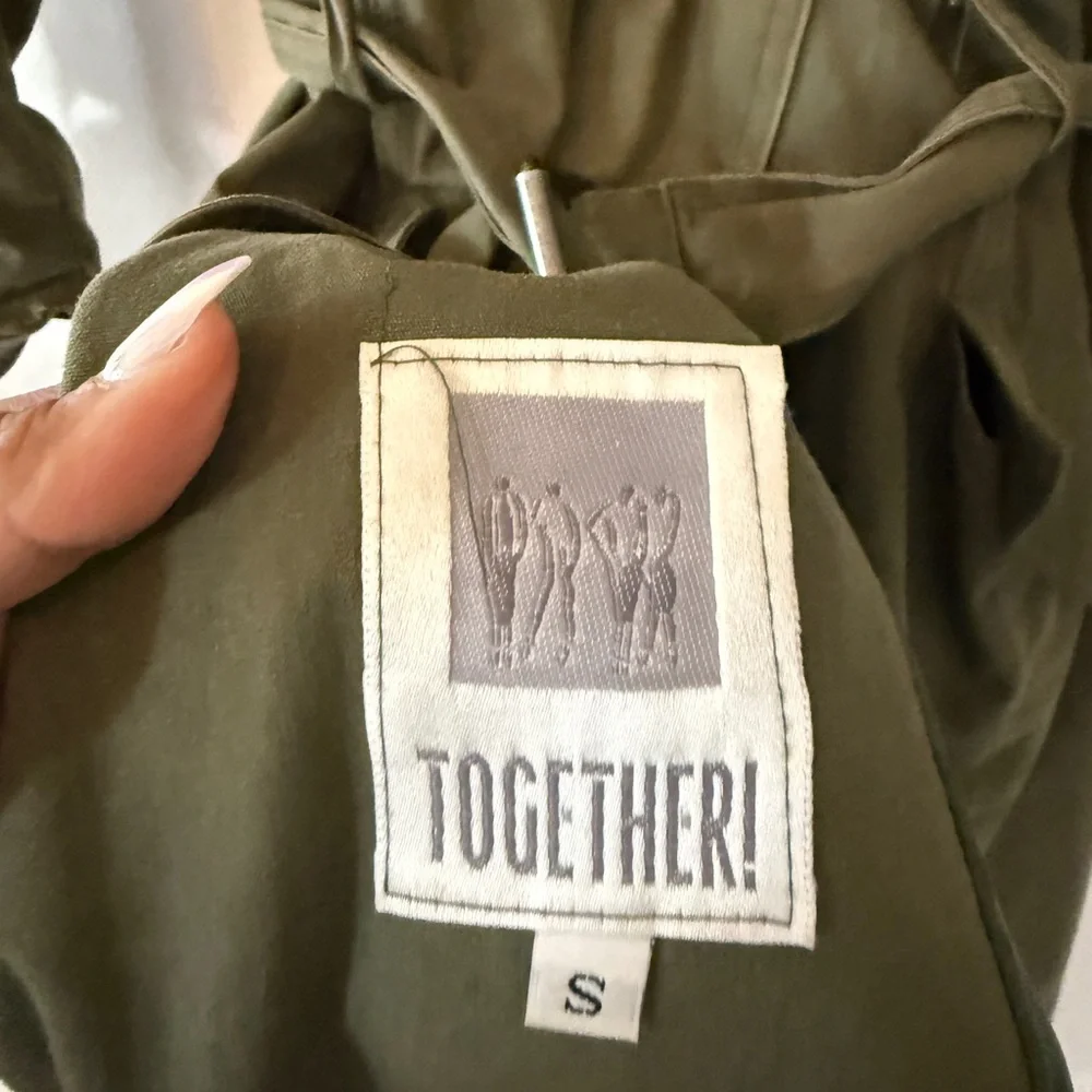 Vintage Together Olive Women's Trench Coat - Picture 6 of 16